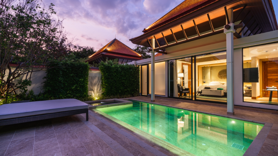 Serenity Pool Villa Night